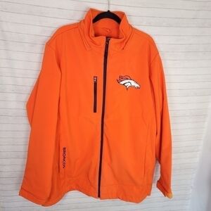 NFL Denver Broncos Lightweight Performance Fleece Lined Full Zip Jacket, sz 2xl